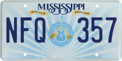 MS license plate NFQ357