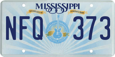 MS license plate NFQ373