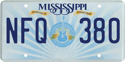 MS license plate NFQ380