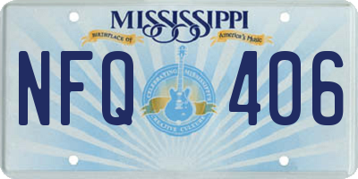 MS license plate NFQ406