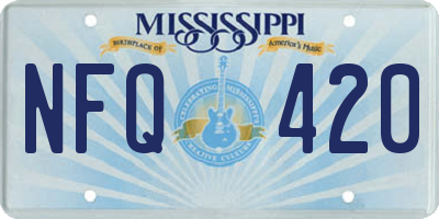 MS license plate NFQ420