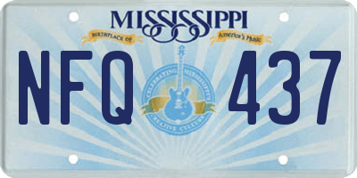 MS license plate NFQ437