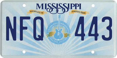 MS license plate NFQ443