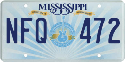 MS license plate NFQ472