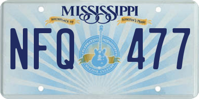 MS license plate NFQ477