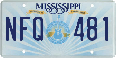 MS license plate NFQ481