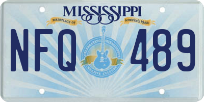 MS license plate NFQ489