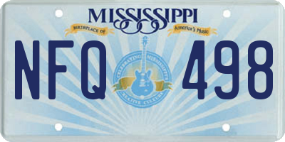 MS license plate NFQ498