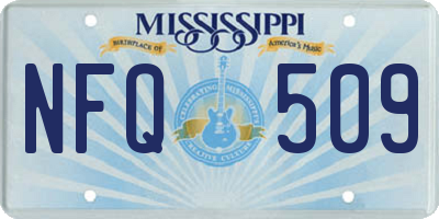 MS license plate NFQ509