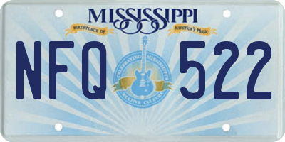 MS license plate NFQ522