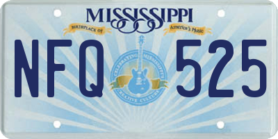 MS license plate NFQ525