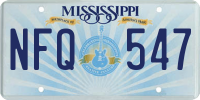MS license plate NFQ547