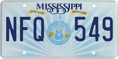 MS license plate NFQ549