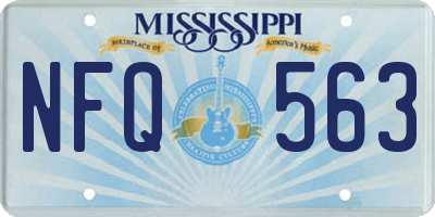 MS license plate NFQ563