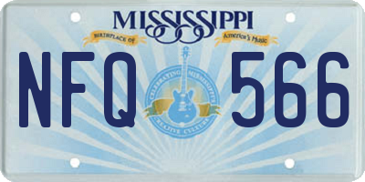 MS license plate NFQ566