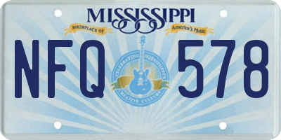 MS license plate NFQ578