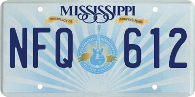 MS license plate NFQ612
