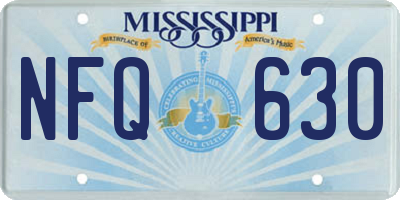 MS license plate NFQ630