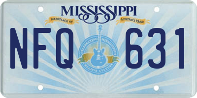 MS license plate NFQ631