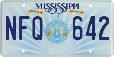 MS license plate NFQ642