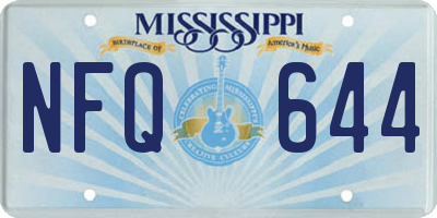 MS license plate NFQ644