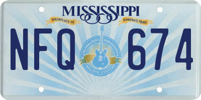 MS license plate NFQ674