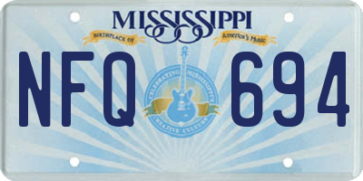 MS license plate NFQ694