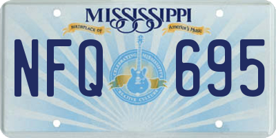 MS license plate NFQ695