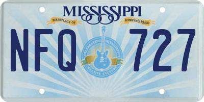 MS license plate NFQ727
