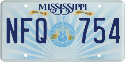 MS license plate NFQ754