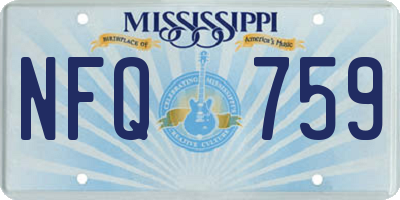 MS license plate NFQ759