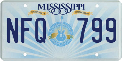 MS license plate NFQ799