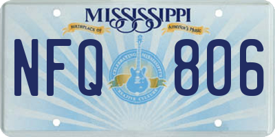 MS license plate NFQ806