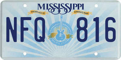 MS license plate NFQ816
