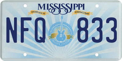 MS license plate NFQ833