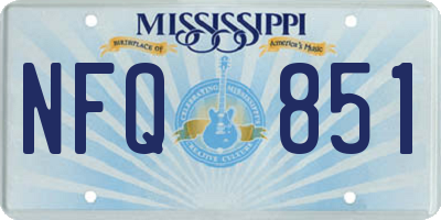 MS license plate NFQ851