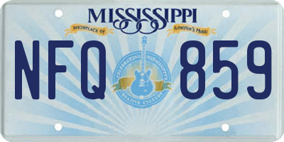 MS license plate NFQ859