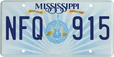 MS license plate NFQ915