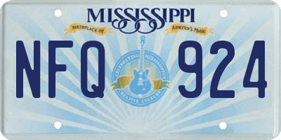 MS license plate NFQ924
