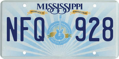 MS license plate NFQ928