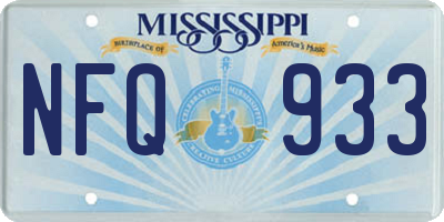 MS license plate NFQ933