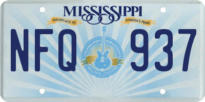 MS license plate NFQ937