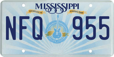 MS license plate NFQ955