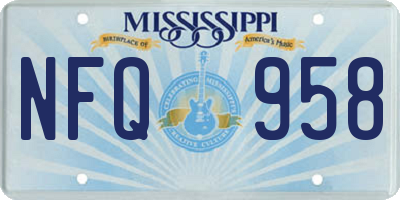 MS license plate NFQ958