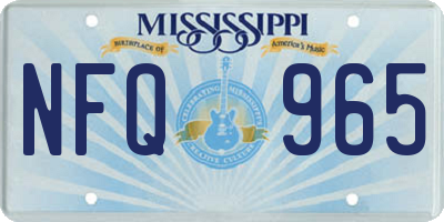 MS license plate NFQ965