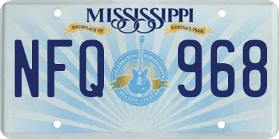 MS license plate NFQ968
