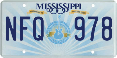 MS license plate NFQ978