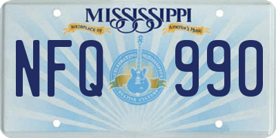 MS license plate NFQ990
