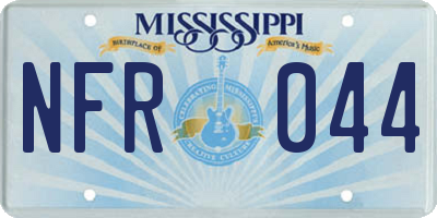 MS license plate NFR044