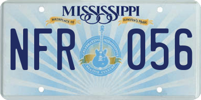 MS license plate NFR056